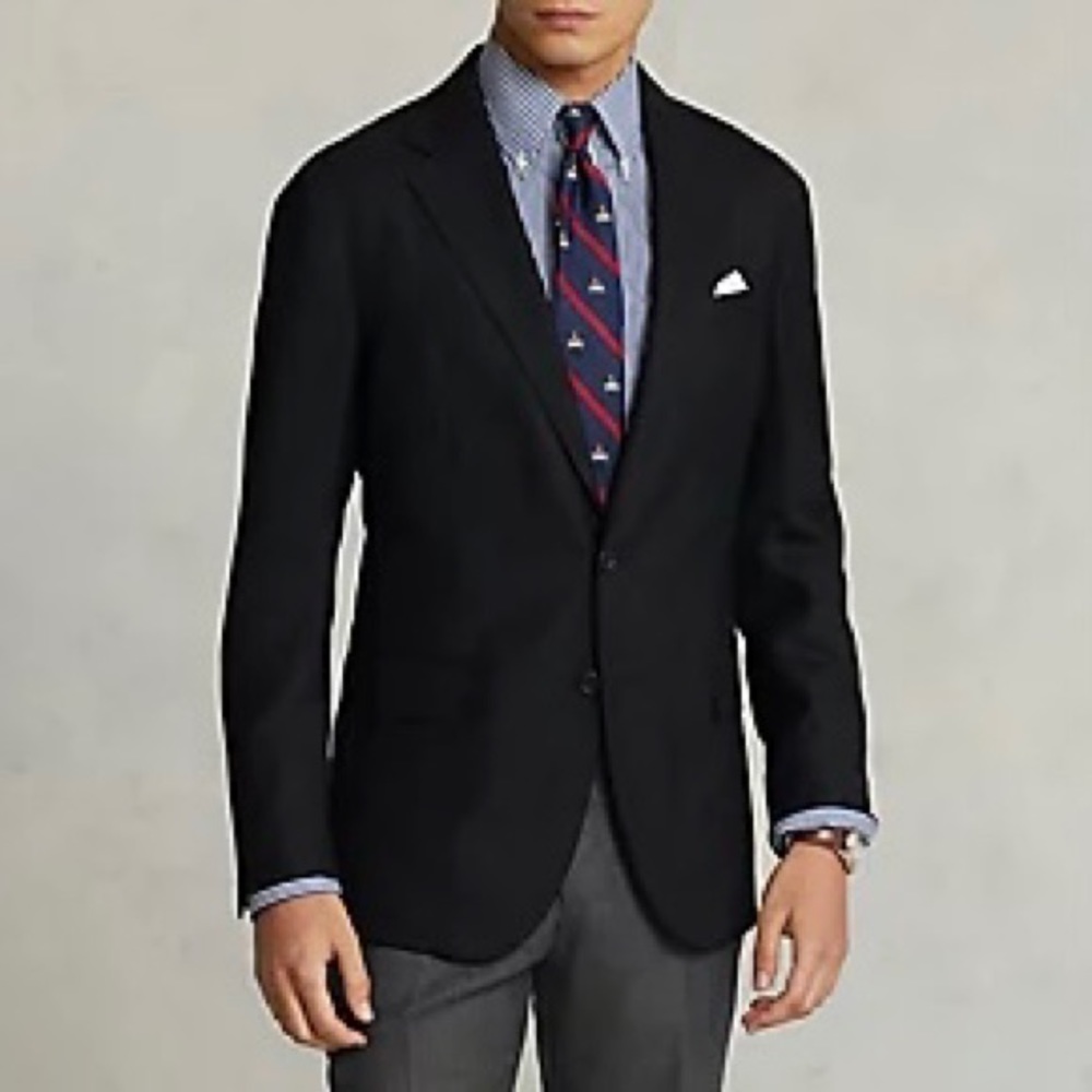 Oscar De La Renta Black Wool & Cashmere Blazer